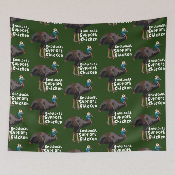 Item preview, C is for Cassowary, Cassowary Artwork – Powerful Flightless Bird Illustration and Tropical Rainforest Wildlife Design designed and sold by PrettylittlepastelUk.