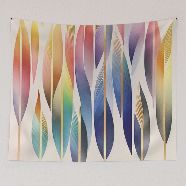 Item preview, Watercolor RAINBOW - Art Deco - PATTERN - Gold Leaf - Rainbow - Art Styles  designed and sold by CleverCulture.