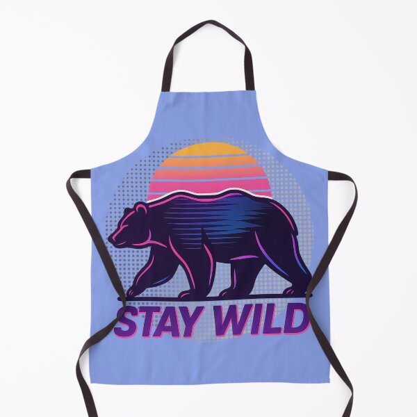 Item preview, Stay Wild Neon Bear – Retro Sunset Design designed and sold by SilentMaple.