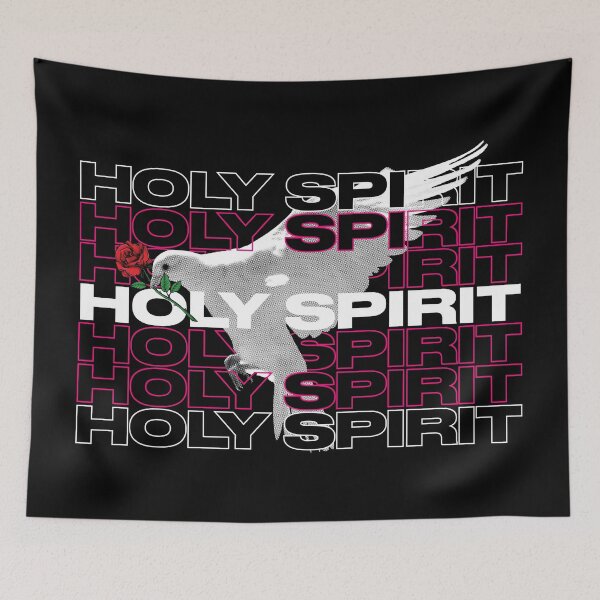 Item preview, Holy Spirit graphic with a dove holding a rose designed and sold by Christian Apparel, Decor and More.