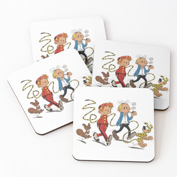 Item preview, Spirou and Fantasio with the Marsupilami – Vintage Comic Book Illustration designed and sold by MarsupilamiFans.