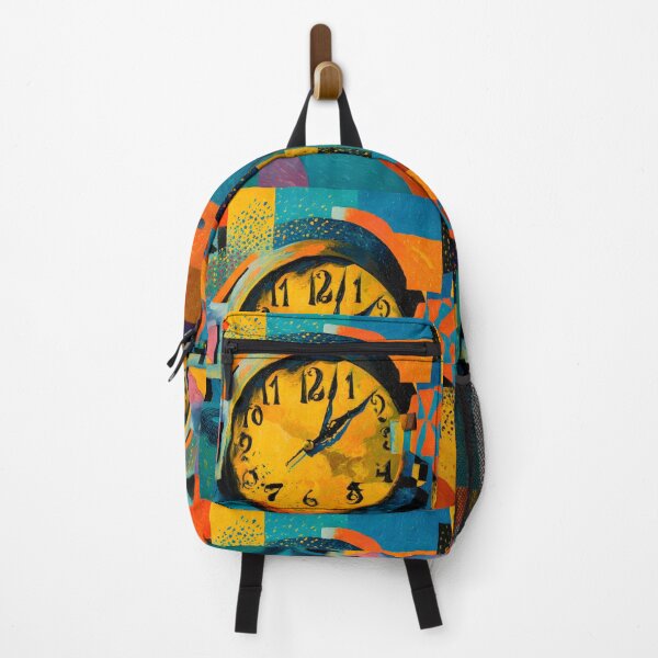 Item preview, Dive into Surreal Time - A Vibrant Abstract Celebration of Clocks Color and Dynamic Geometry designed and sold by OlfactoART Studio.