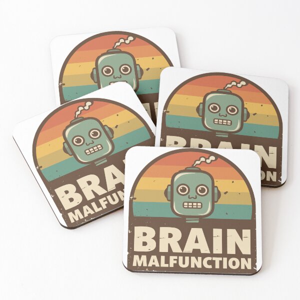 Item preview, Brain Malfunction Vintage Robot Logo designed and sold by pixelprodigy04.