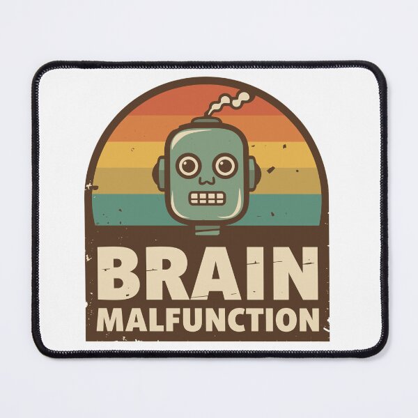 Item preview, Brain Malfunction Vintage Robot Logo designed and sold by pixelprodigy04.