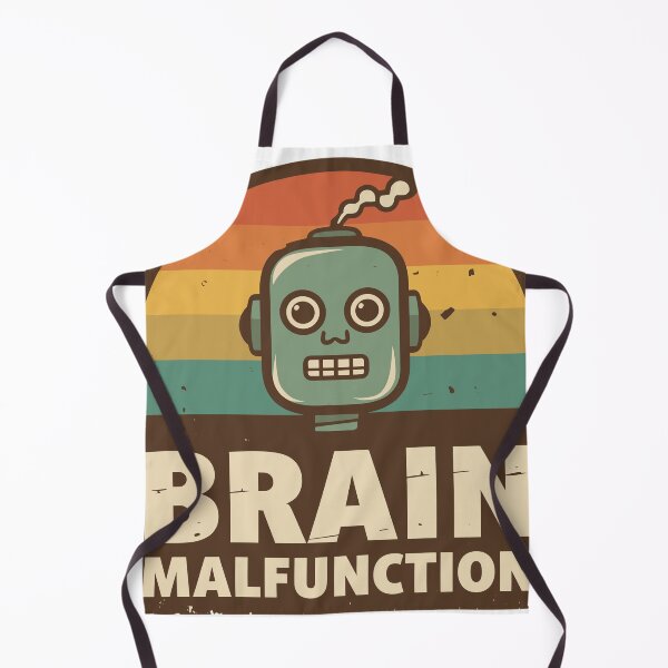 Item preview, Brain Malfunction Vintage Robot Logo designed and sold by pixelprodigy04.