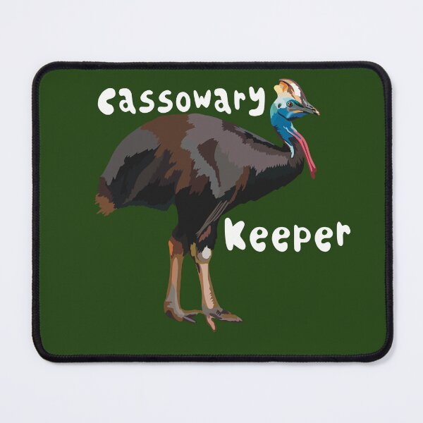 Item preview, C is for Cassowary, Cassowary Artwork – Powerful Flightless Bird Illustration and Tropical Rainforest Wildlife Design designed and sold by PrettylittlepastelUk.