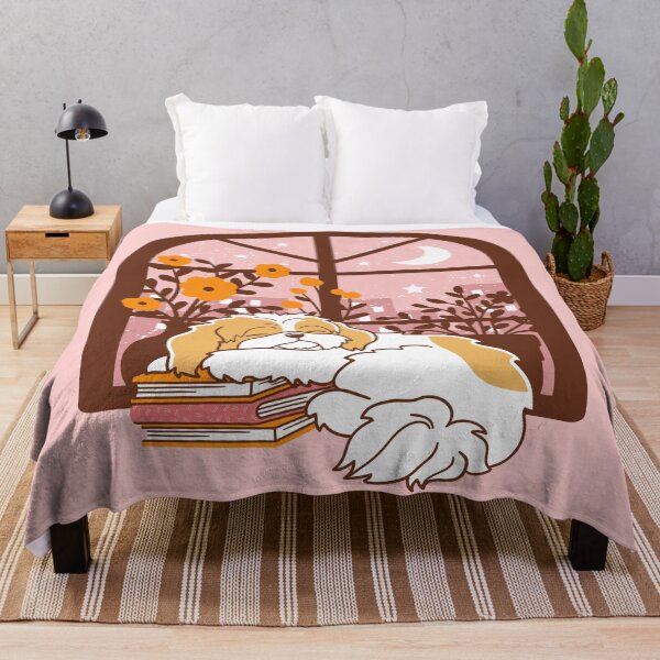 Item preview, Sleepy Lhasa Apso and Books designed and sold by Wlaurence.