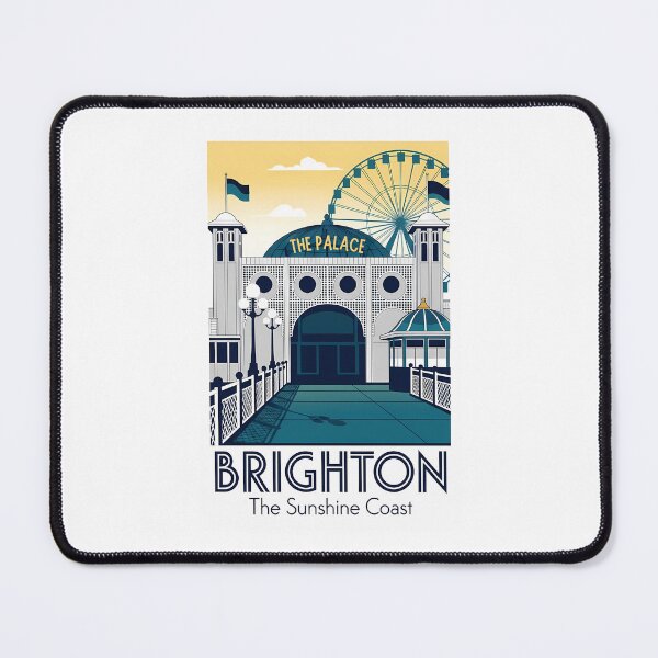 Item preview, Brighton, The Sunshine Coast: A Sophisticated Art Deco Poster designed and sold by Digital Dreams Arts.