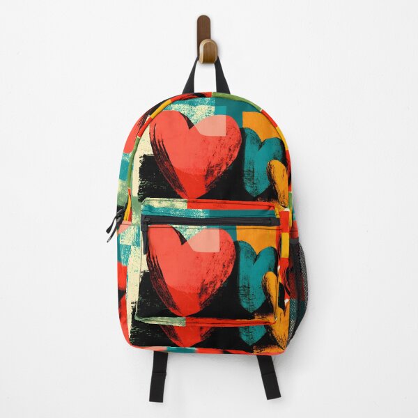 Item preview, Dynamic Hearts Trio - A Vibrant Abstract Celebration of Color Energy and Geometric Expression designed and sold by OlfactoART Studio.