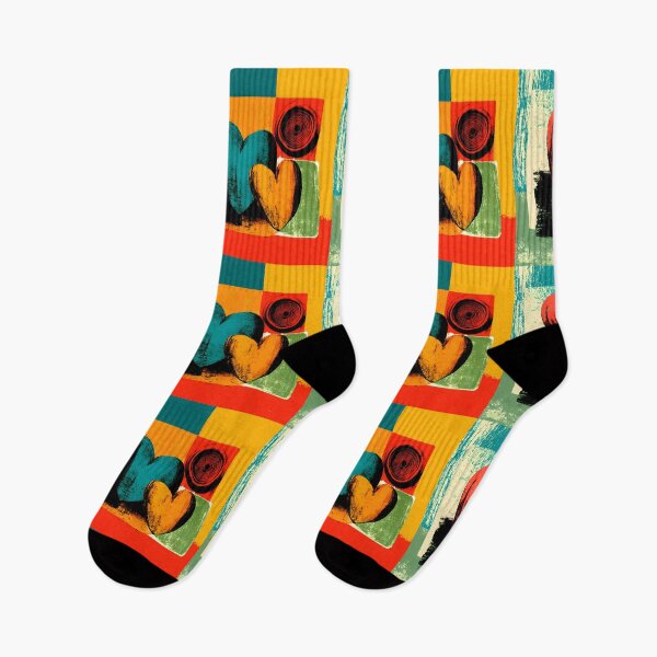Item preview, Dynamic Hearts Trio - A Vibrant Abstract Celebration of Color Energy and Geometric Expression designed and sold by OlfactoART Studio.