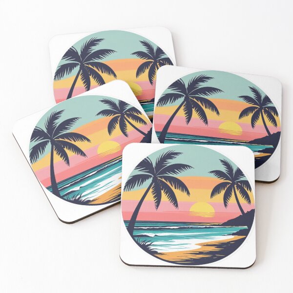 Item preview, Beach Badge – Vintage Surf Scene designed and sold by HUEHATCH.