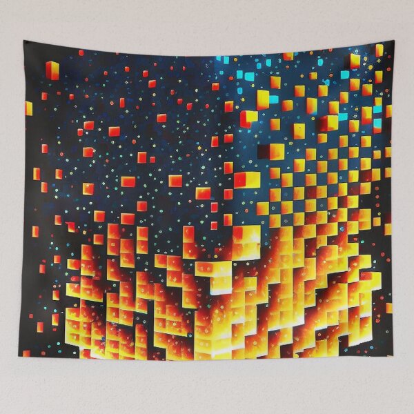 Item preview, 8 bit - PATTERN - Bright Lights designed and sold by CleverCulture.