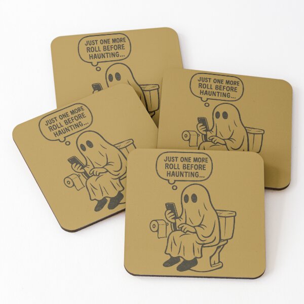 Item preview, Grunge Ghost Scrolling Social Media on the Toilet designed and sold by Meandmyshop.