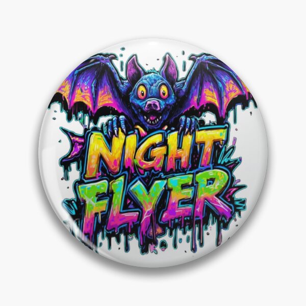 Item preview, Night Flyer – Neon Bat Artwork designed and sold by AlexLineArt.