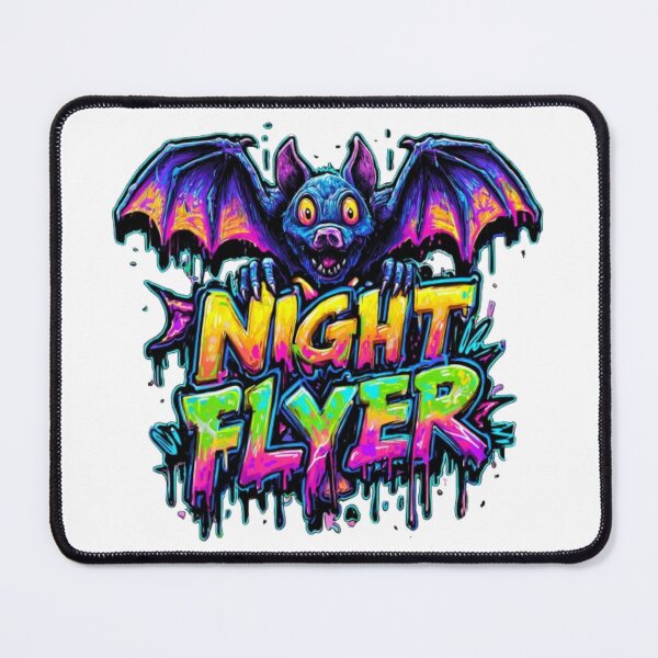 Item preview, Night Flyer – Neon Bat Artwork designed and sold by AlexLineArt.