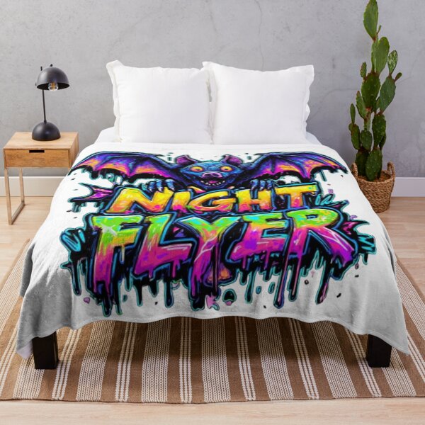 Item preview, Night Flyer – Neon Bat Artwork designed and sold by AlexLineArt.
