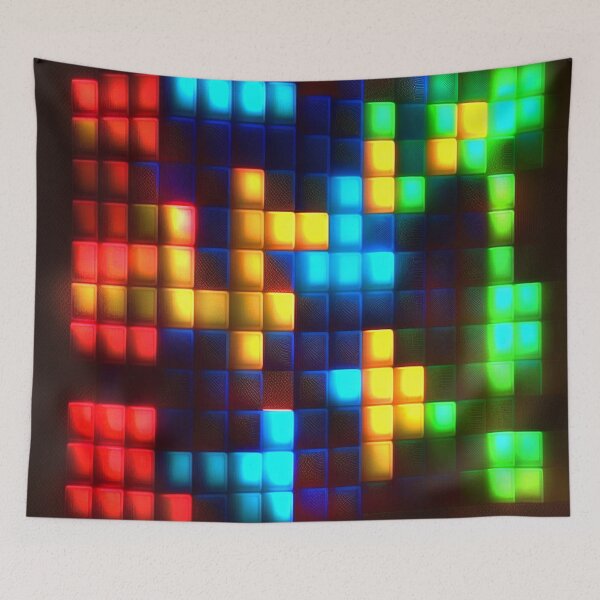 Item preview, 8 bit - PATTERN - Bright Lights designed and sold by CleverCulture.