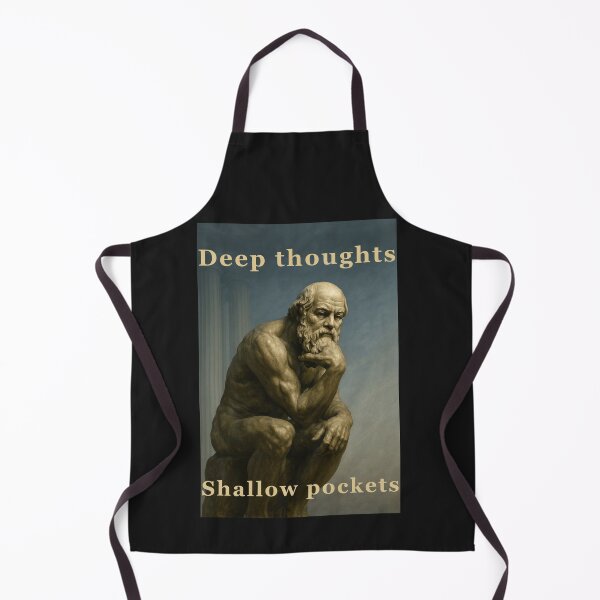 Item preview, Deep Thoughts, Shallow Pockets – Socrates as The Thinker designed and sold by JerseyJimi.