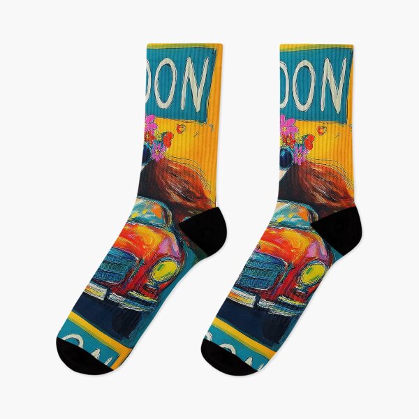 Item preview, Drive Through the Swinging Sixties - A Vibrant Abstract Celebration of Color Motion and London Charm designed and sold by OlfactoART Studio.