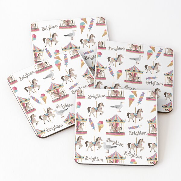 Item preview, Brighton Pier Funfair Pattern - Cute Carousel & Candy Design designed and sold by Digital Dreams Arts.