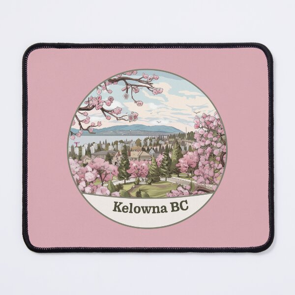 Item preview, Kelowna BC Cherry Blossoms Urban View, Okanagan Springtime Landscape designed and sold by meganohm.
