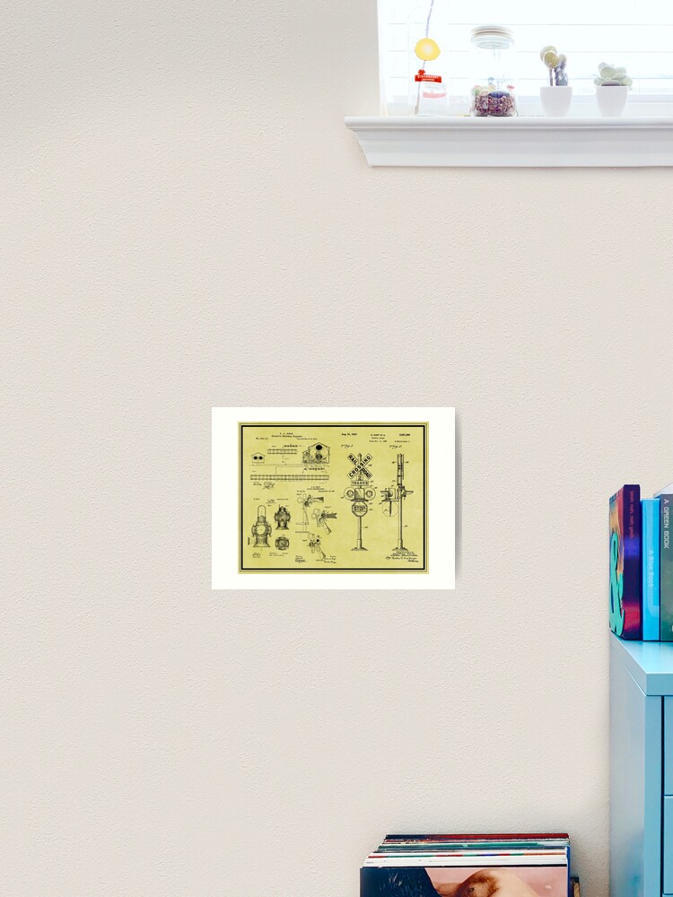 Railroad Train Signals Patent Prints Art Print By Madebydesign Redbubble