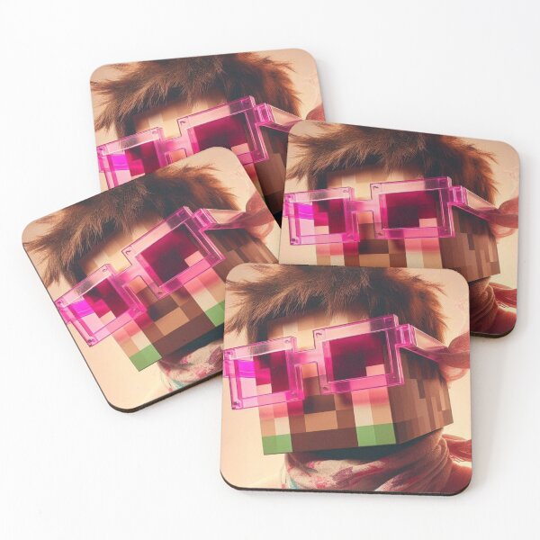 Item preview, "Pixelated Swagger: Blockhead with Rockin' Shades" designed and sold by Print Fiction.
