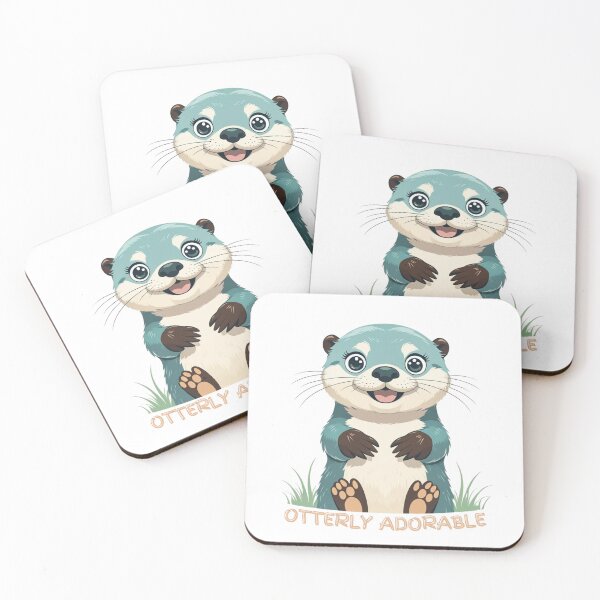 Item preview, Otterly Adorable – Cute Otter Illustration | Kawaii Animal Art | Sweet Otter Lover Gift designed and sold by WovennDesigns.
