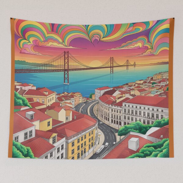 Item preview, cityscape of Lisbon  designed and sold by Lilashakti ⭐️ ⭐️ ⭐️ ⭐️ ⭐️.