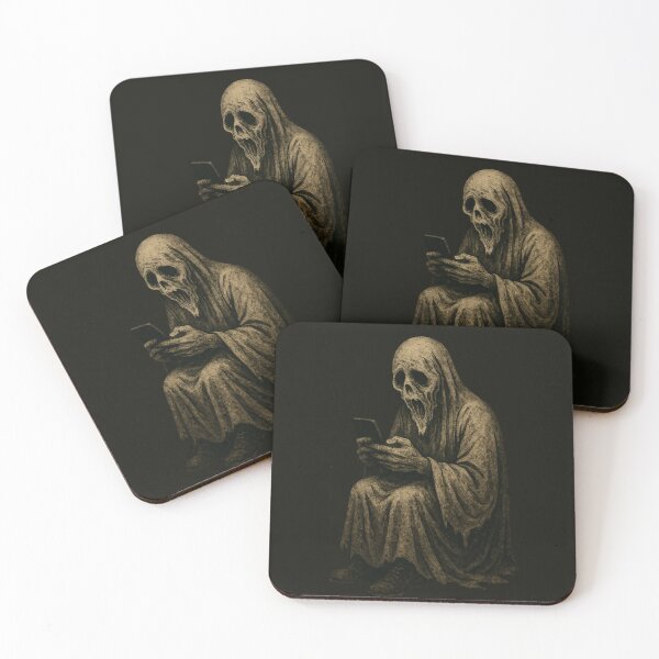 Item preview, Social Media Addict Ghost – Creepy Distorted Spirit in Grunge Style designed and sold by Meandmyshop.