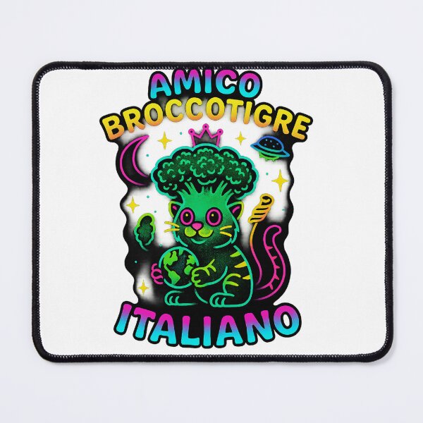 Item preview, Amico Broccotigre Italiano – Neon Meme Design designed and sold by PastimeMastery.
