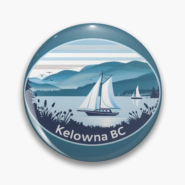 Item preview, Kelowna BC Sailboat Lake Scene, Okanagan Lake Water Adventure designed and sold by meganohm.