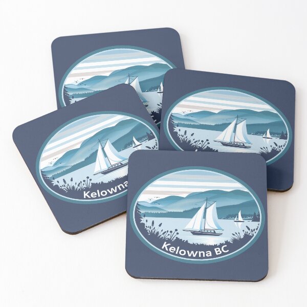 Item preview, Kelowna BC Sailboat Lake Scene, Okanagan Lake Water Adventure designed and sold by meganohm.