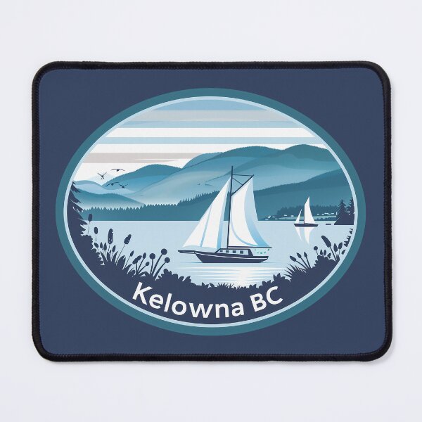 Item preview, Kelowna BC Sailboat Lake Scene, Okanagan Lake Water Adventure designed and sold by meganohm.