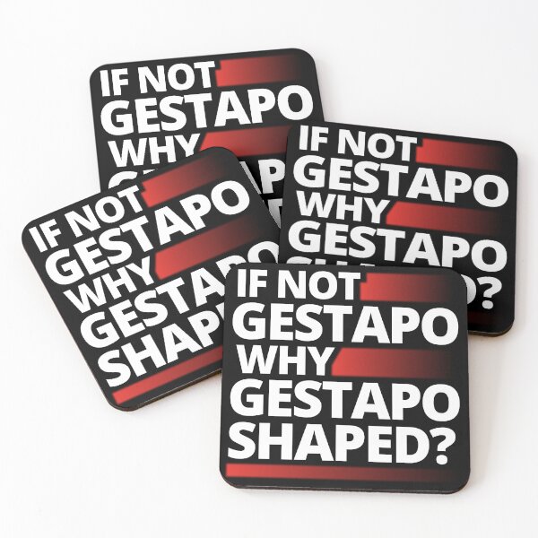 Item preview, If Not Gestapo Why Gestapo Shaped T-Shirts Hoodies Pins Stickers Magnets Mugs Posters Anti Trump Abolish ICE Anti ICE Fuck ICE Anti Fascist Tees Gifts Protests Resist designed and sold by allfreelance.
