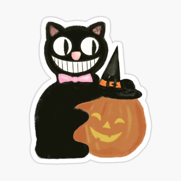 Item preview, Gato y calabaza de Halloween de la vieja escuela designed and sold by abby cartwright.