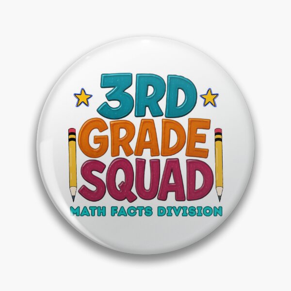 Item preview, 3rd Grade Squad – Colorful Math Facts Division | Back to School Teacher designed and sold by Cree8if.