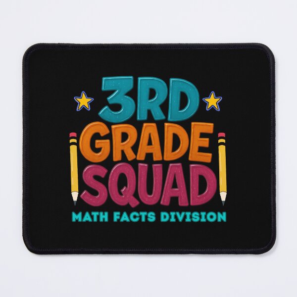 Item preview, 3rd Grade Squad – Colorful Math Facts Division | Back to School Teacher designed and sold by Cree8if.