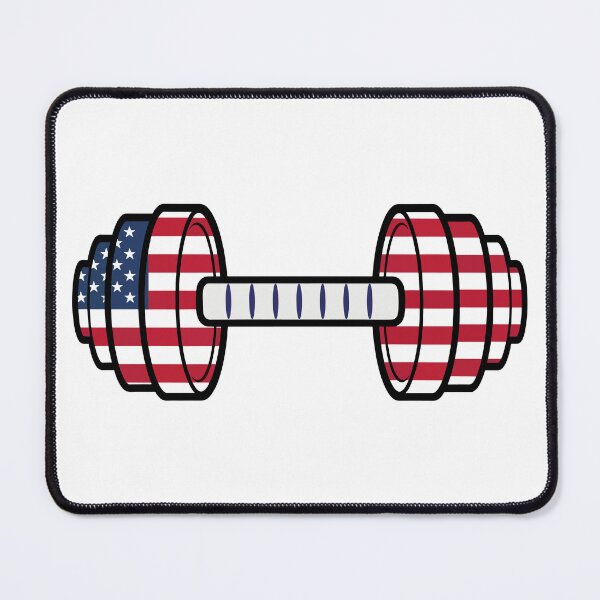 Item preview, USA Flag Weights - Patriotic Gym And Fitness Apparel. designed and sold by NayemArts.