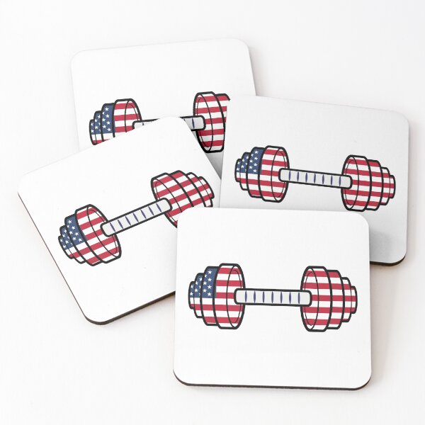 Item preview, USA Flag Weights - Patriotic Gym And Fitness Apparel. designed and sold by NayemArts.