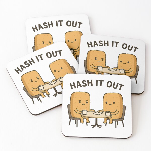 Item preview, Hash It Out Coffee Meeting – Funny Breakfast Potato Illustration designed and sold by Tater Tales.