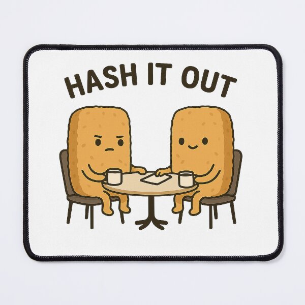 Item preview, Hash It Out Coffee Meeting – Funny Breakfast Potato Illustration designed and sold by Tater Tales.