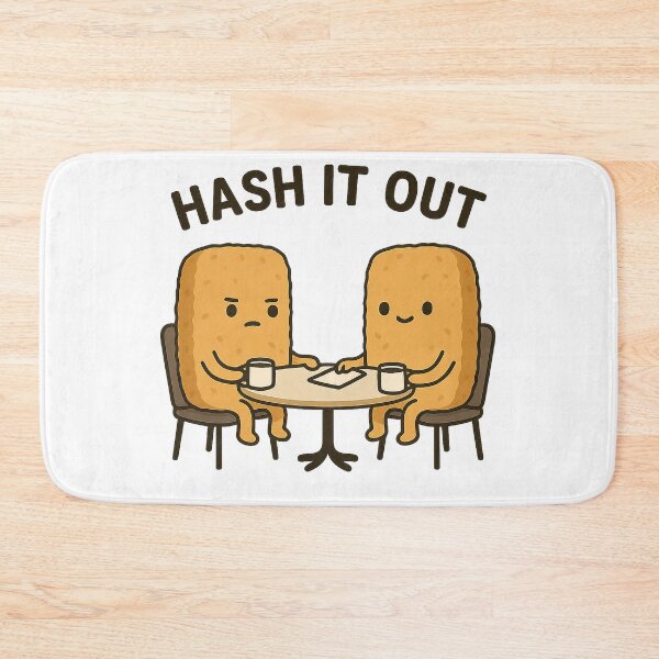 Item preview, Hash It Out Coffee Meeting – Funny Breakfast Potato Illustration designed and sold by Tater Tales.