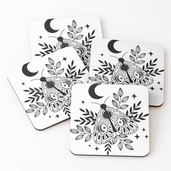 Item preview, Moth and Moon designed and sold by WyrddandWonderful.
