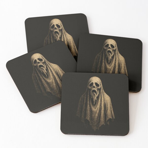 Item preview, Melting Face Ghost – Distorted Creepy Spirit in Grunge Style designed and sold by Meandmyshop.