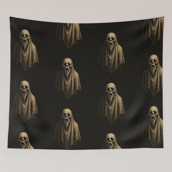 Item preview, Melting Face Ghost – Distorted Creepy Spirit in Grunge Style designed and sold by Meandmyshop.