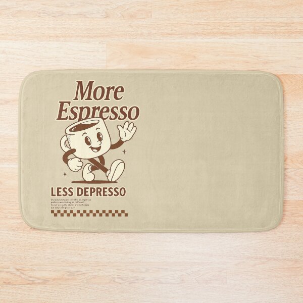 Item preview, More Espresso Less Depresso Funny Coffee Cup Cartoon Design designed and sold by Neon Nightmare.