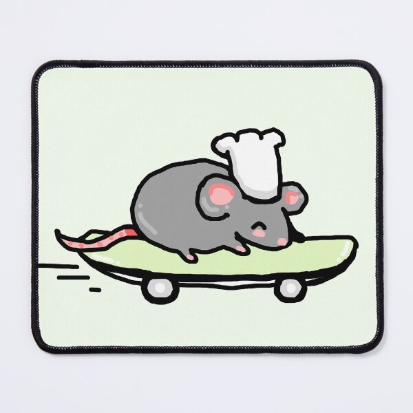 Item preview, Skater Chef Ratatat – Cute Mouse on a Skateboard designed and sold by Heavenly-Cloudz.