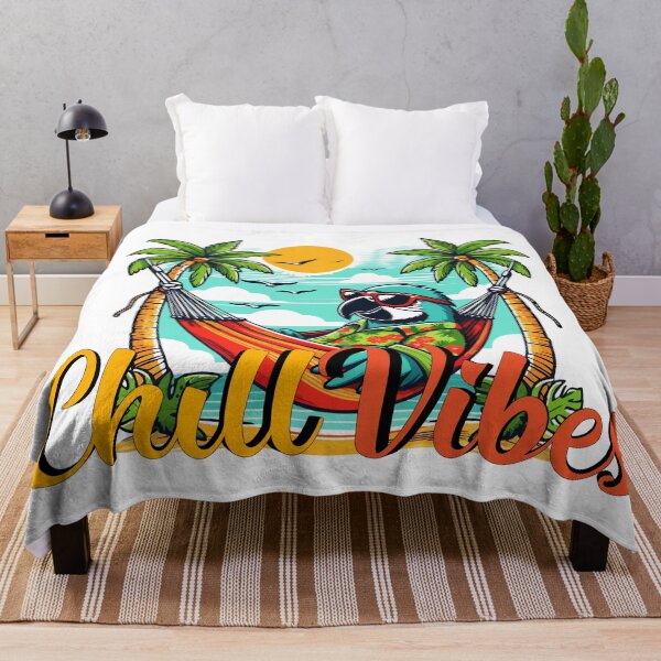 Item preview, Chill Vibes Tropical Parrot Vector Illustration – Summer Beach Relax Design designed and sold by Ninexero - Shirt.