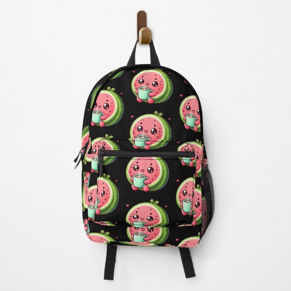 Item preview, Kawaii Watermelon with Hot Coffee designed and sold by Cuteartistbe.